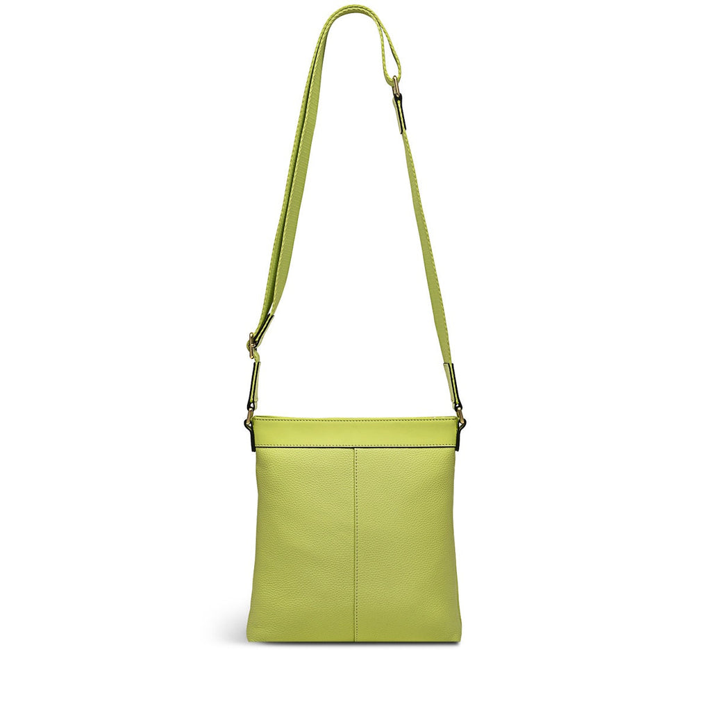 Zippy Leather Small Ziptop Crossbody Bag in Celery - H9441337