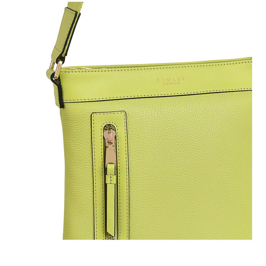 Zippy Leather Small Ziptop Crossbody Bag in Celery - H9441337