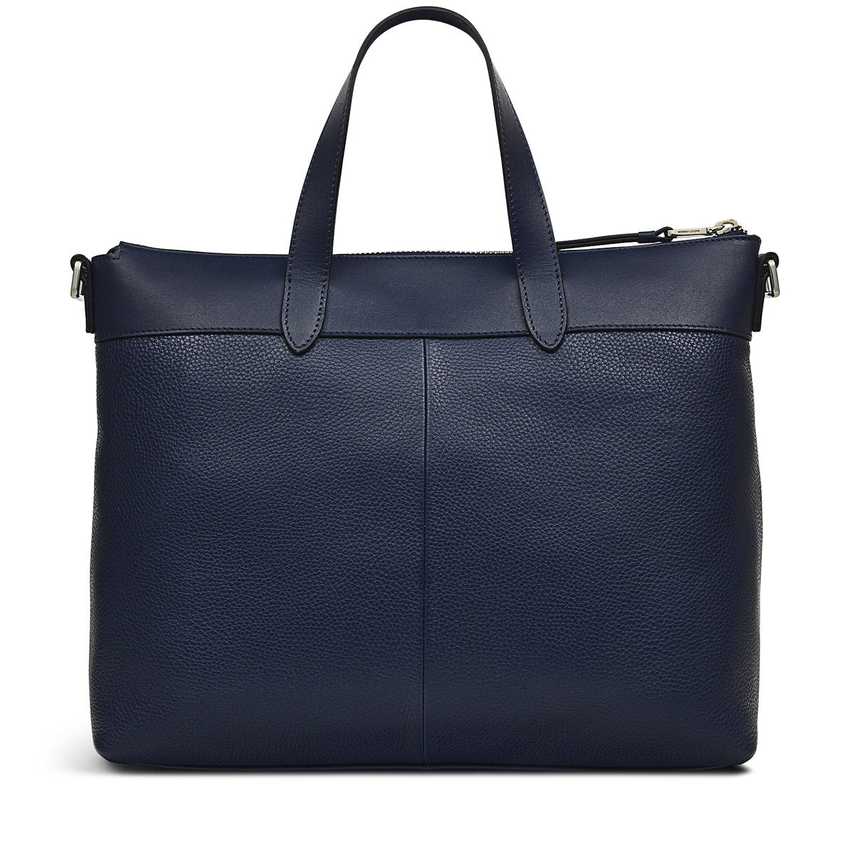 Zippy Leather Medium Ziptop Satchel Bag in Ink - H9442401