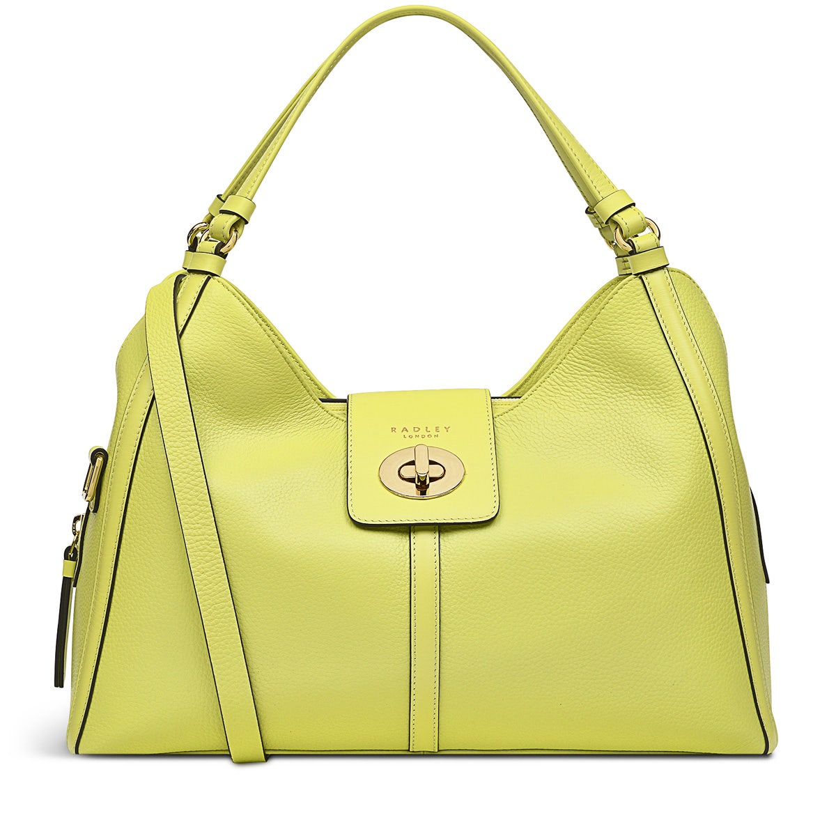 Longacre Leather Medium Ziptop Satchel Bag in Celery - H9464337
