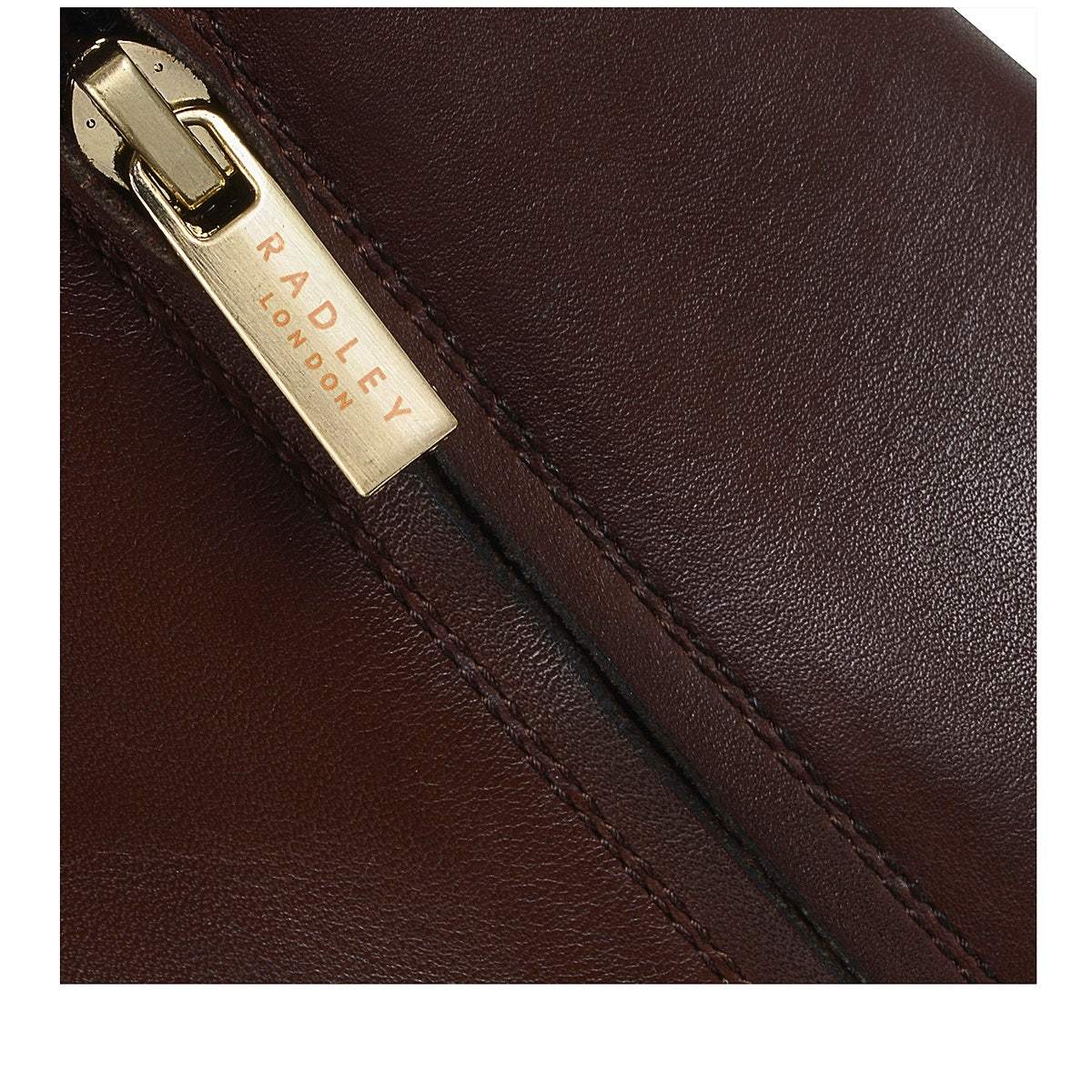 ROSETTE ROW WESTERN MID HEEL DARK BROWN