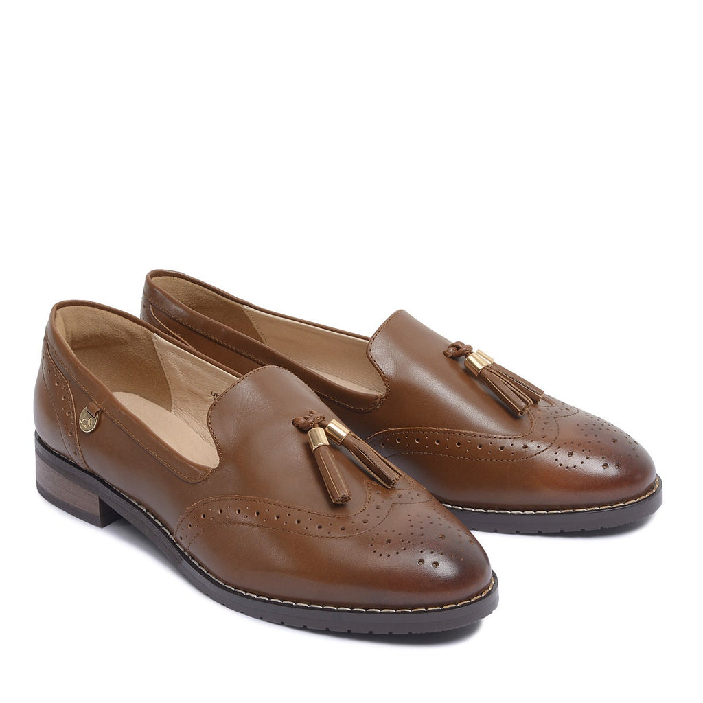 SADLER BROGUE LOAFER TAN