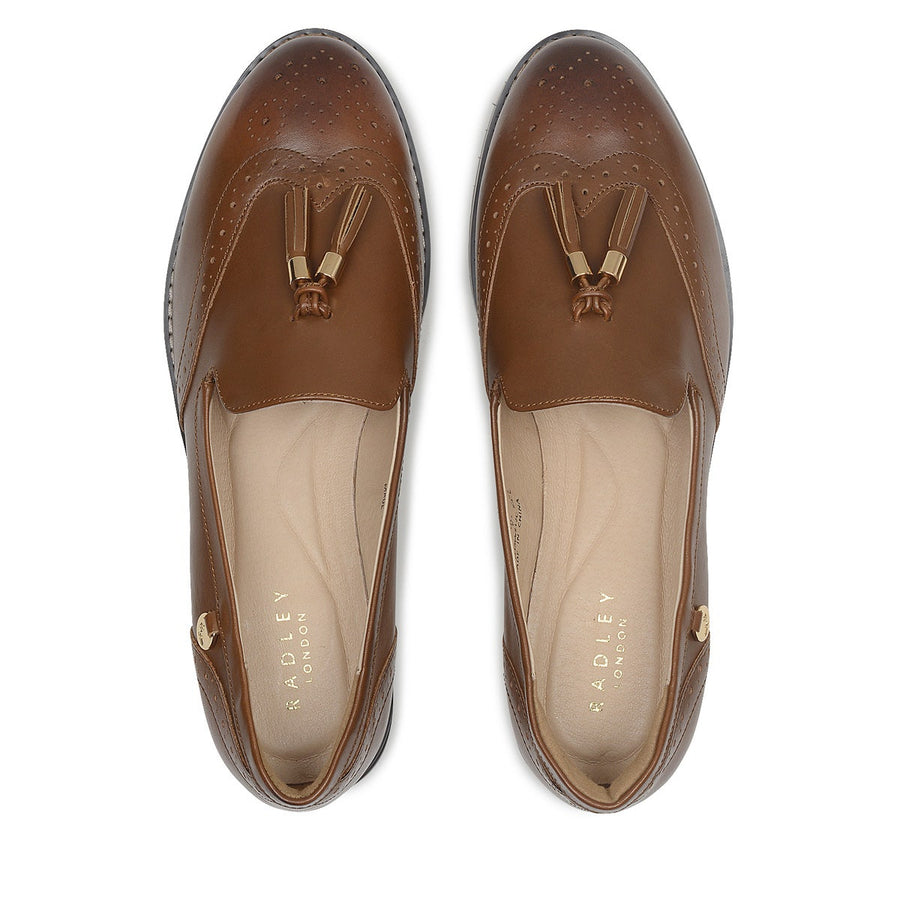 SADLER BROGUE LOAFER TAN