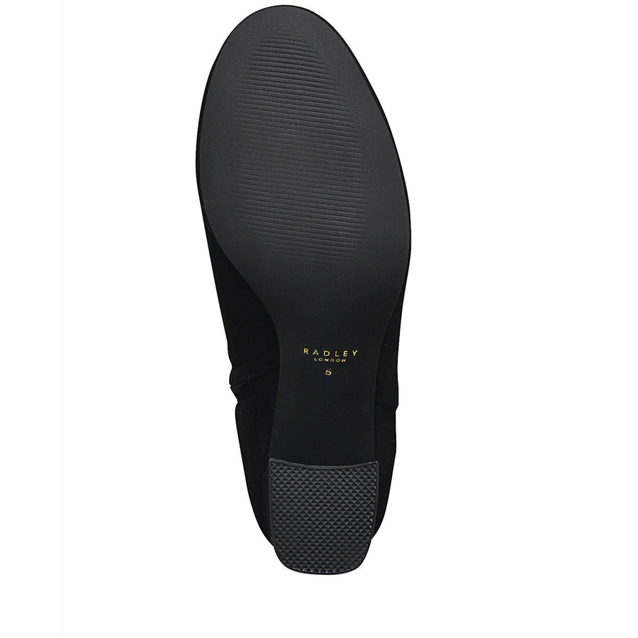 ANCHOR MEWS BIG BUCKLE HEELED SMART BOOT BLACK