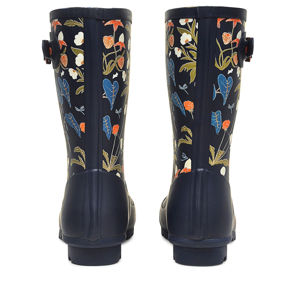 ALBA MID PRINTED WELLY MID 1 NAVY