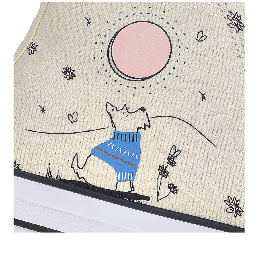 CANVAS HI HIGH TOP SUN & MOON NATURAL