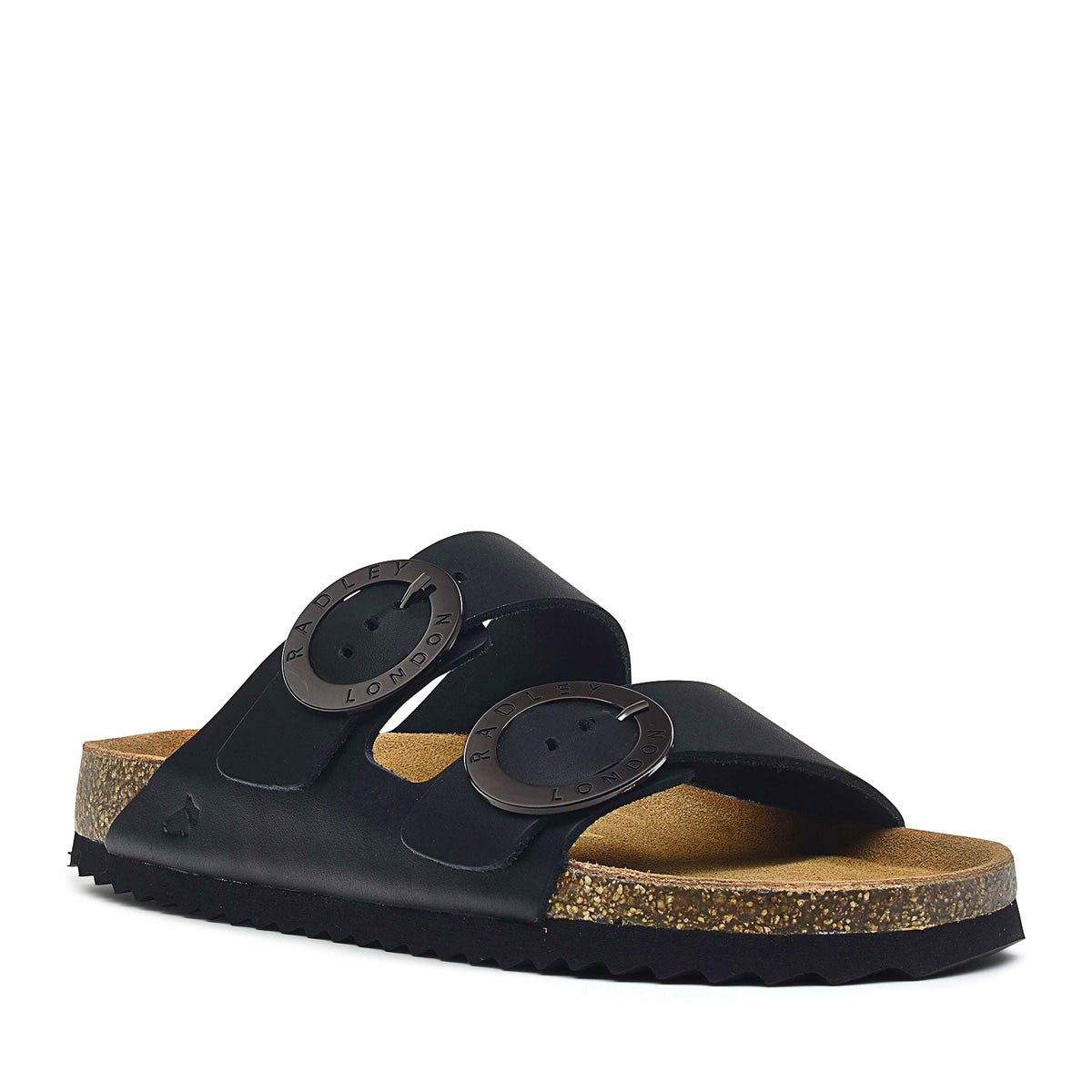 TAYMONT RISE DOUBLE BUCKLE FOOTBED MULE BLACK