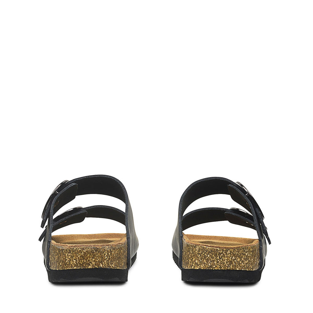 TAYMONT RISE DOUBLE BUCKLE FOOTBED MULE BLACK