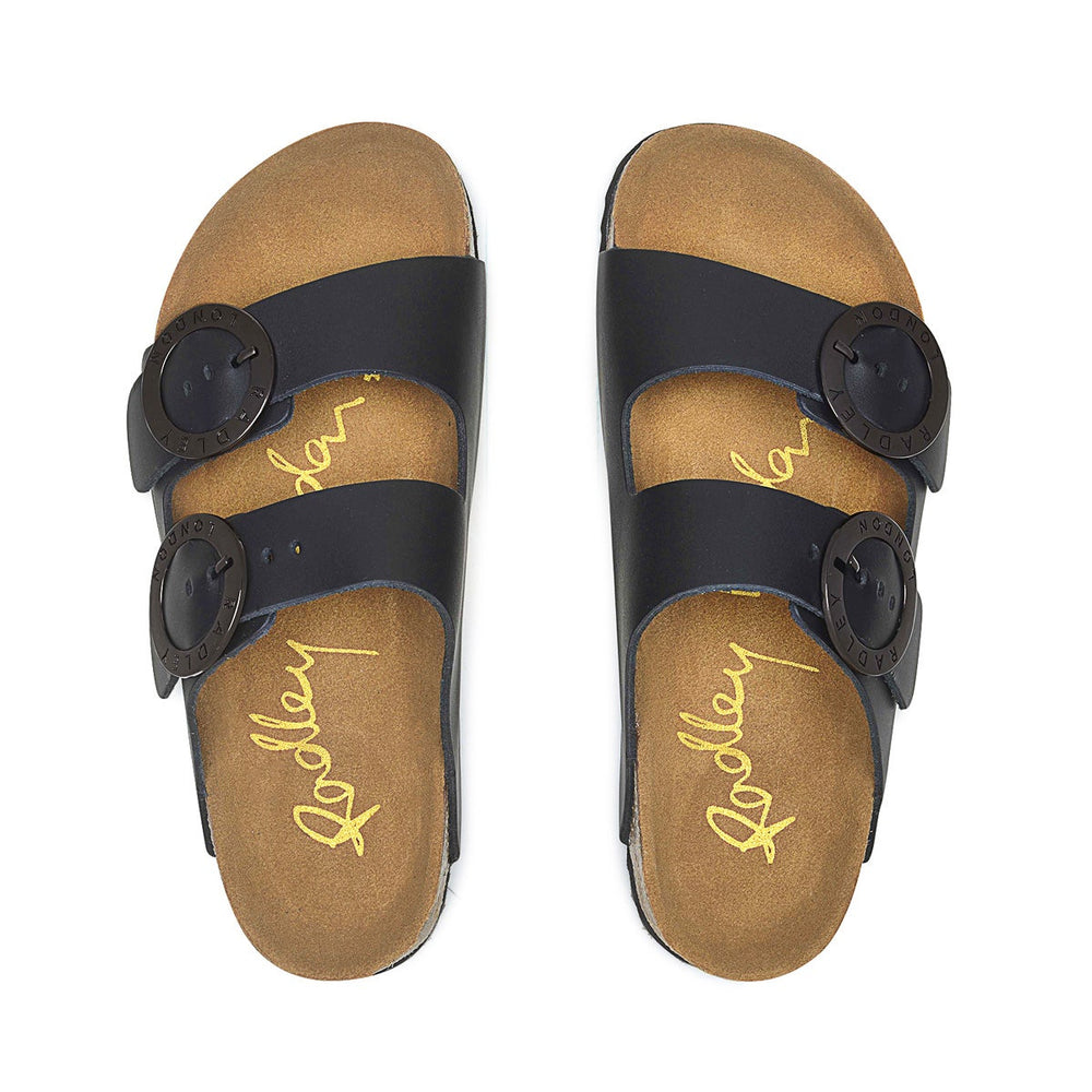 TAYMONT RISE DOUBLE BUCKLE FOOTBED MULE BLACK