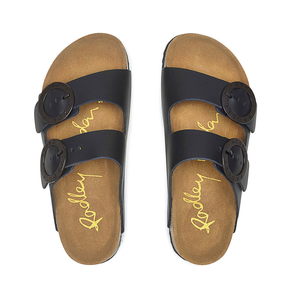 TAYMONT RISE DOUBLE BUCKLE FOOTBED MULE BLACK