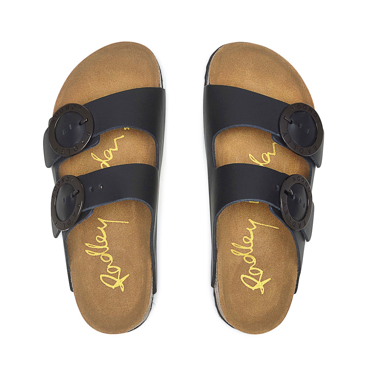 TAYMONT RISE DOUBLE BUCKLE FOOTBED MULE BLACK