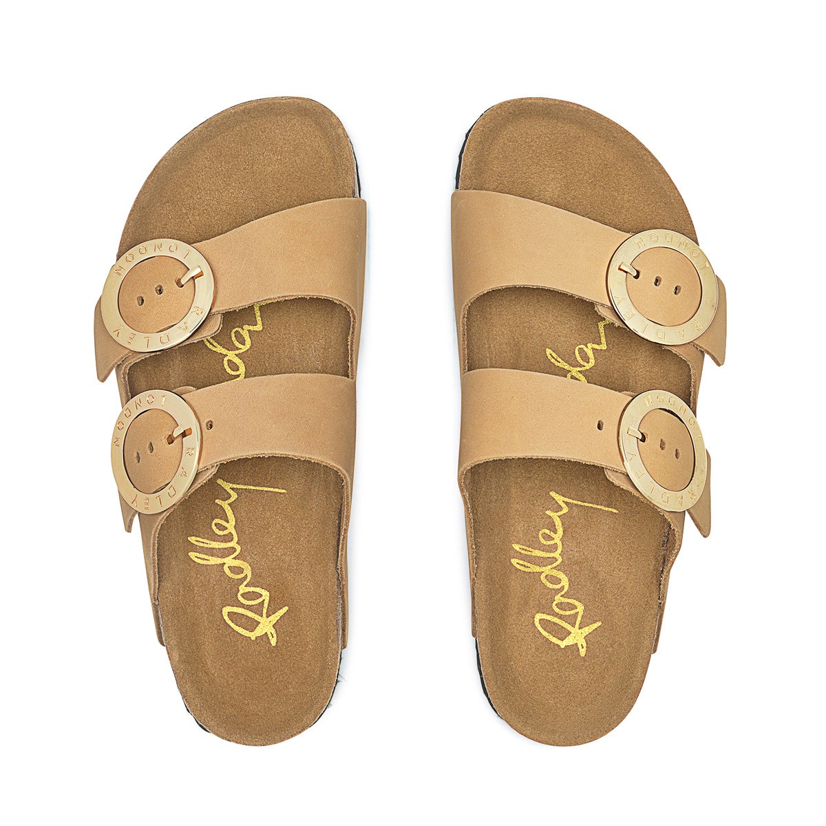 TAYMONT RISE DOUBLE BUCKLE FOOTBED MULE TAN