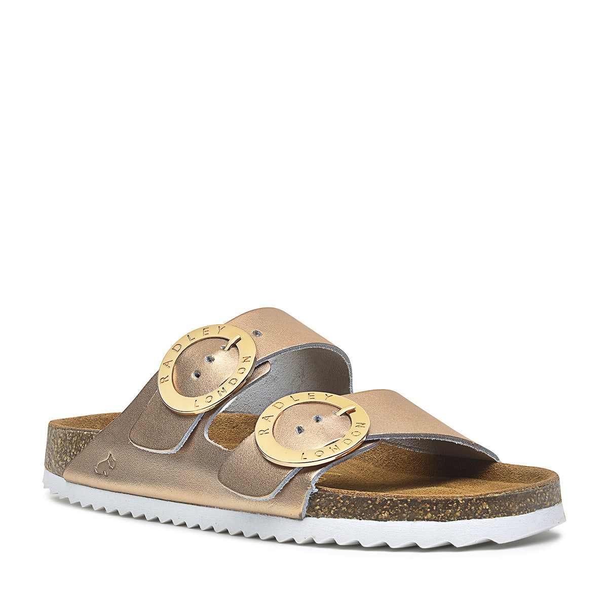 TAYMONT RISE DOUBLE BUCKLE FOOTBED MULE ROSE GOLD