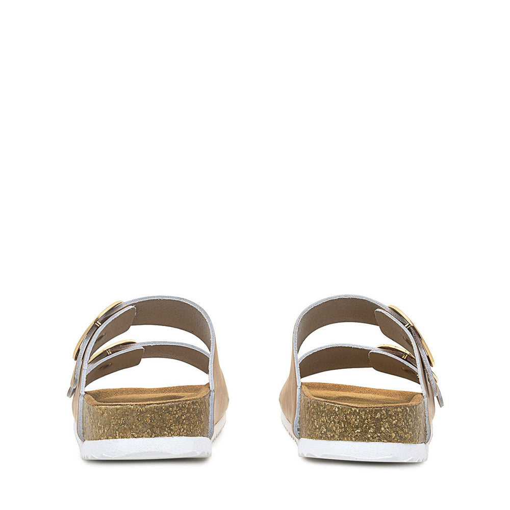 TAYMONT RISE DOUBLE BUCKLE FOOTBED MULE ROSE GOLD
