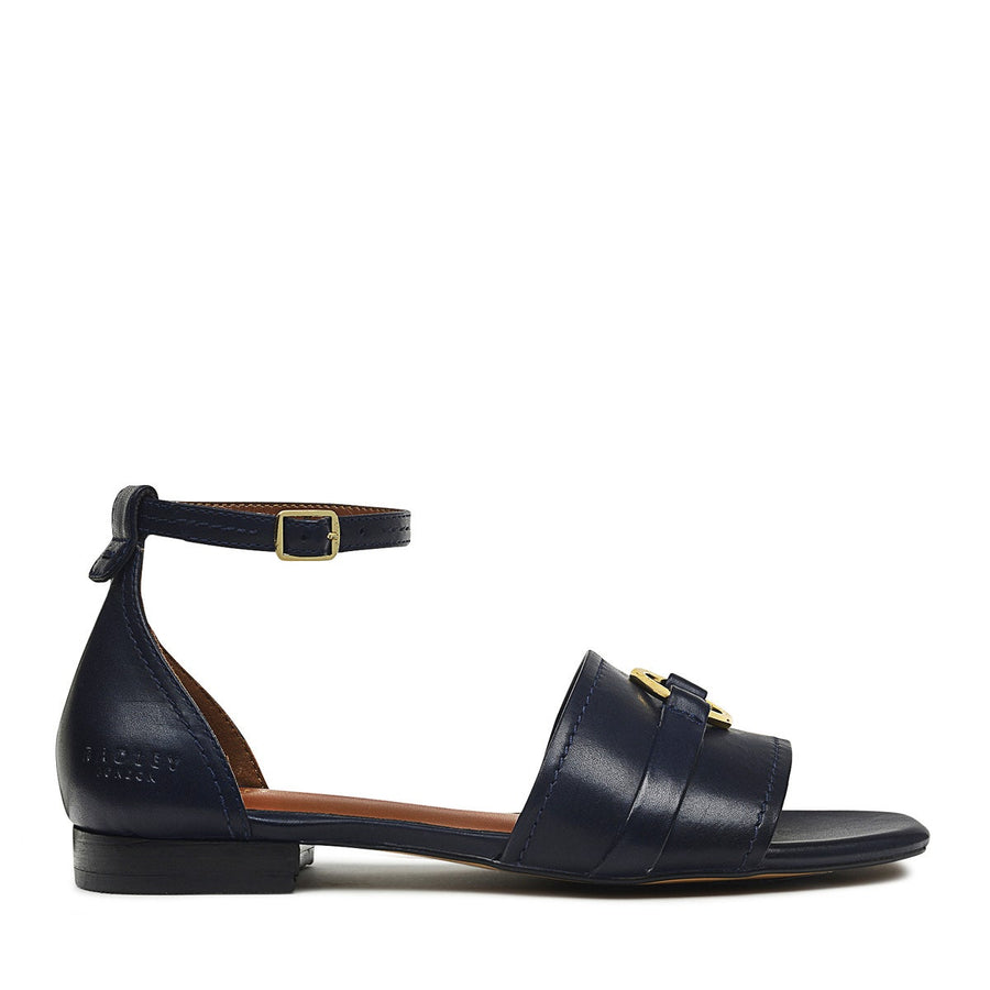 CARADOC CRESCENT CIRCULAR STRAP SANDAL INK