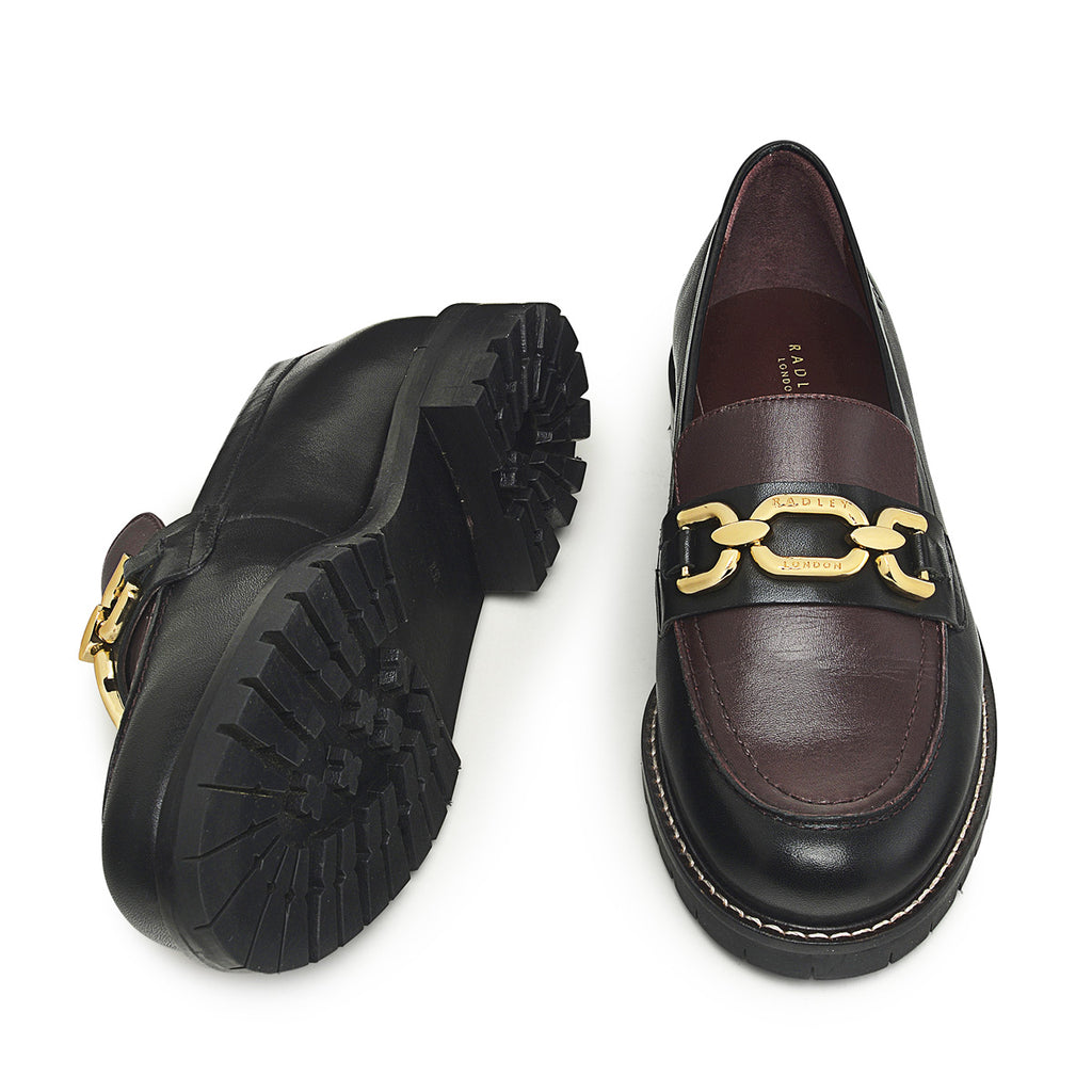 CAVENDISH AVENUE - C CHUNKY CHAIN LOAFER DARK CHERRY