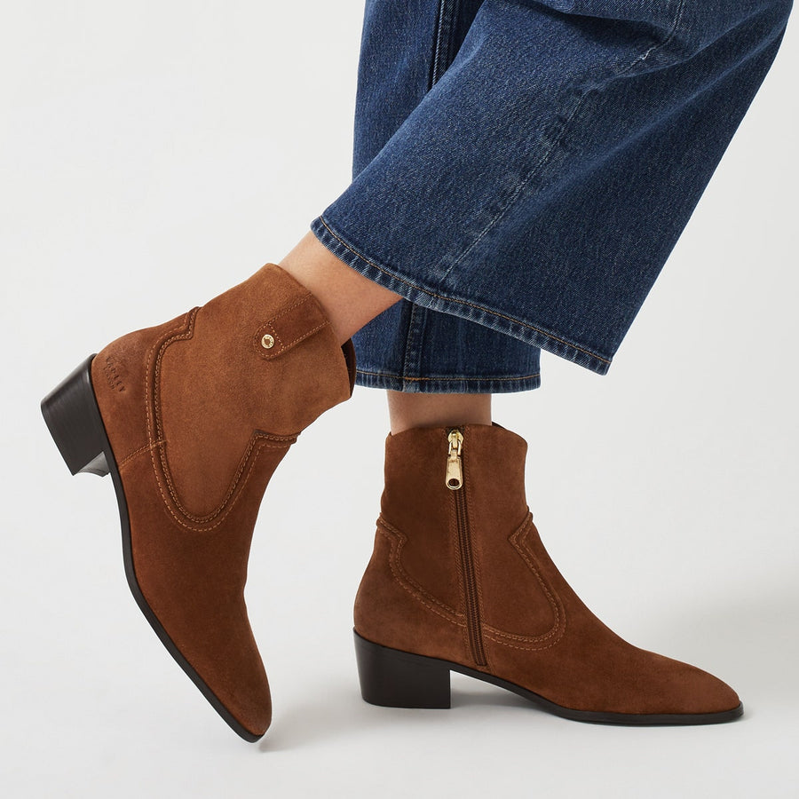 FARRIER WALK - SUEDE WESTERN BOOT TAN