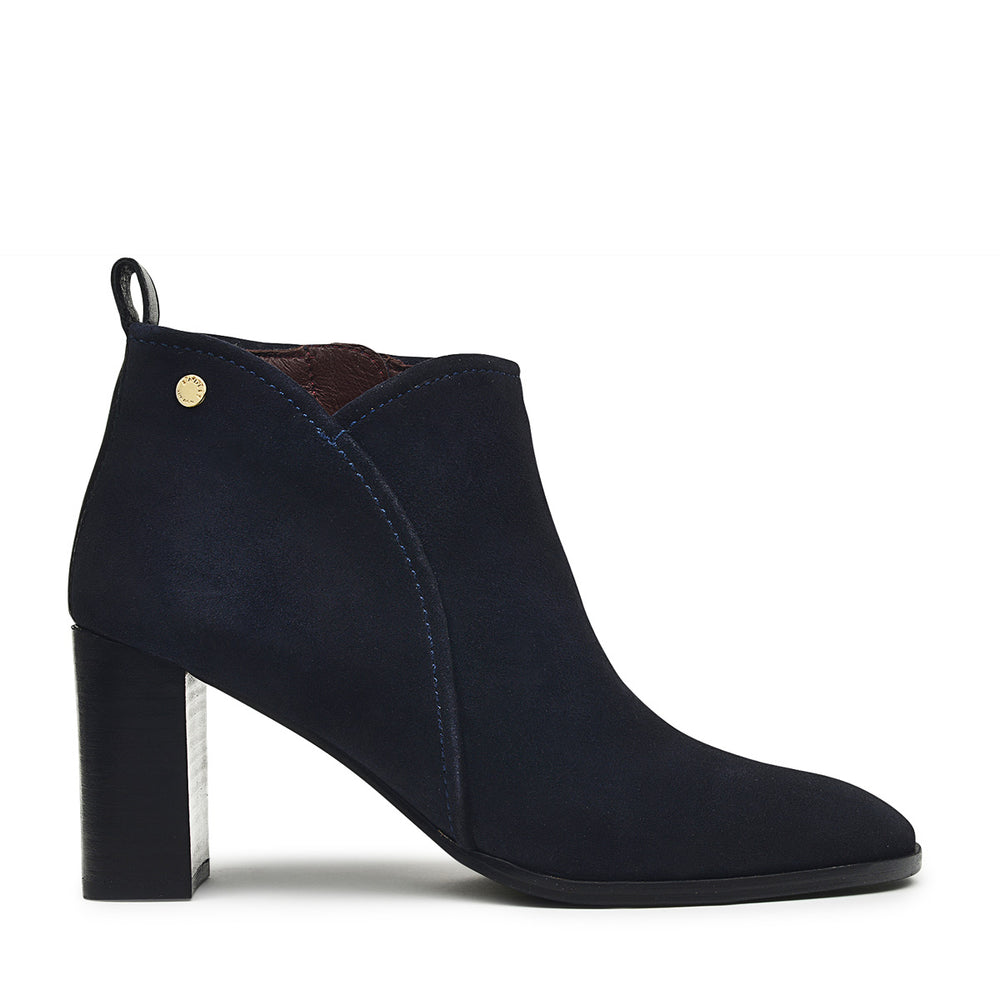 TULIP STREET - SUEDE CURVE BOOTIE INK