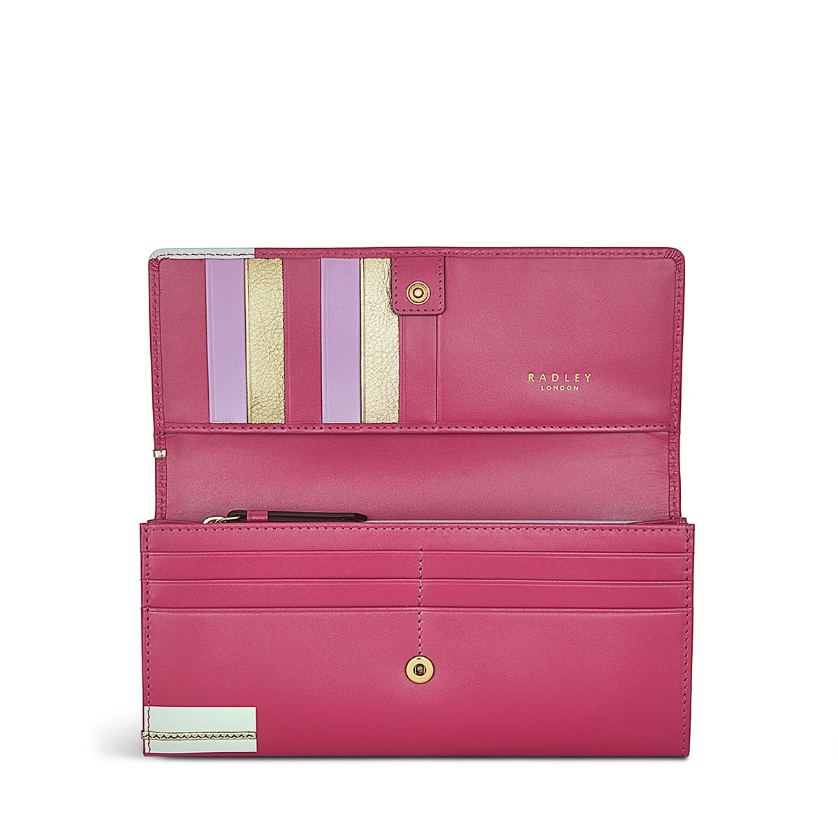 Magic Carousel Leather Large Flapover Wallet in Coulis - S1316673