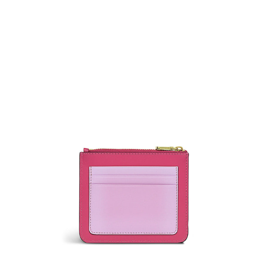 Magic Carousel Leather Small Ziptop Coin Wallet in Coulis - S1318673