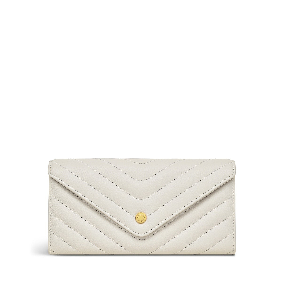 Rowe Avenue Leather Large Flapover Wallet in Chalk - S1319109