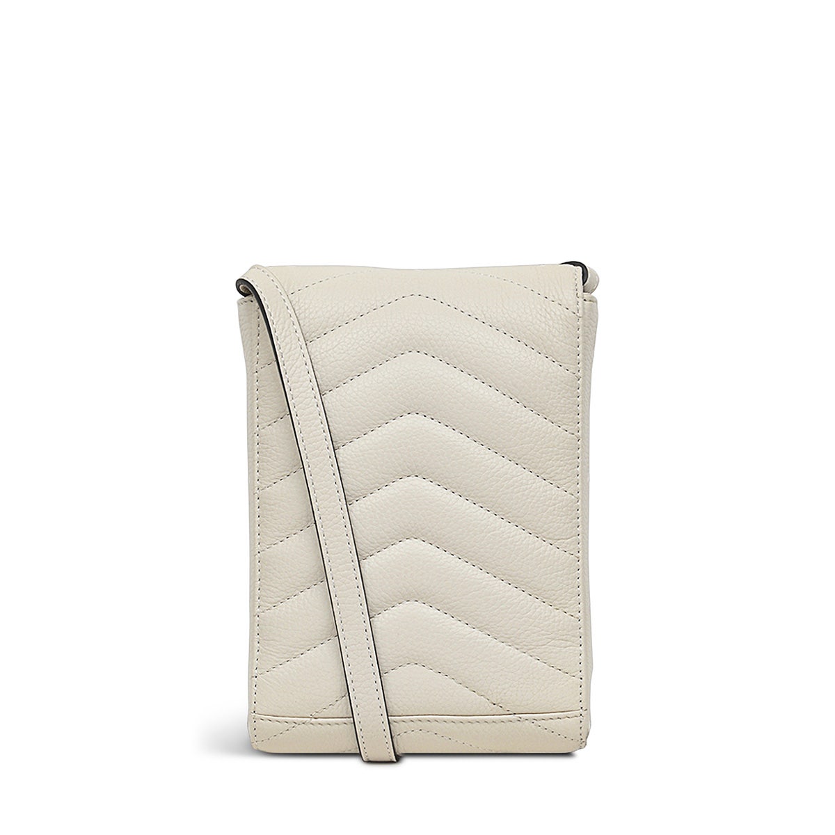 Rowe Avenue Leather Medium Phone Crossbody in Chalk - S1321109