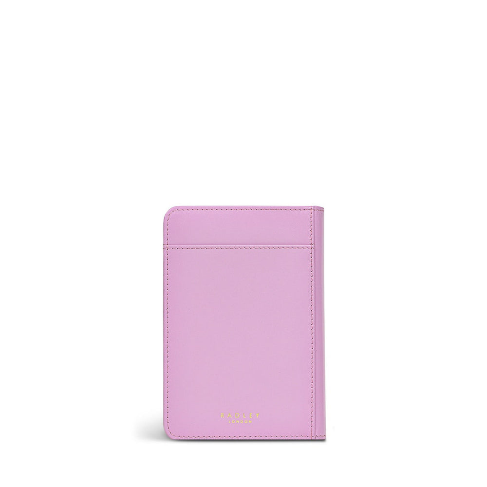 Heritage Dog Outline Leather Passport Cover in Sugar Pink - S1333679
