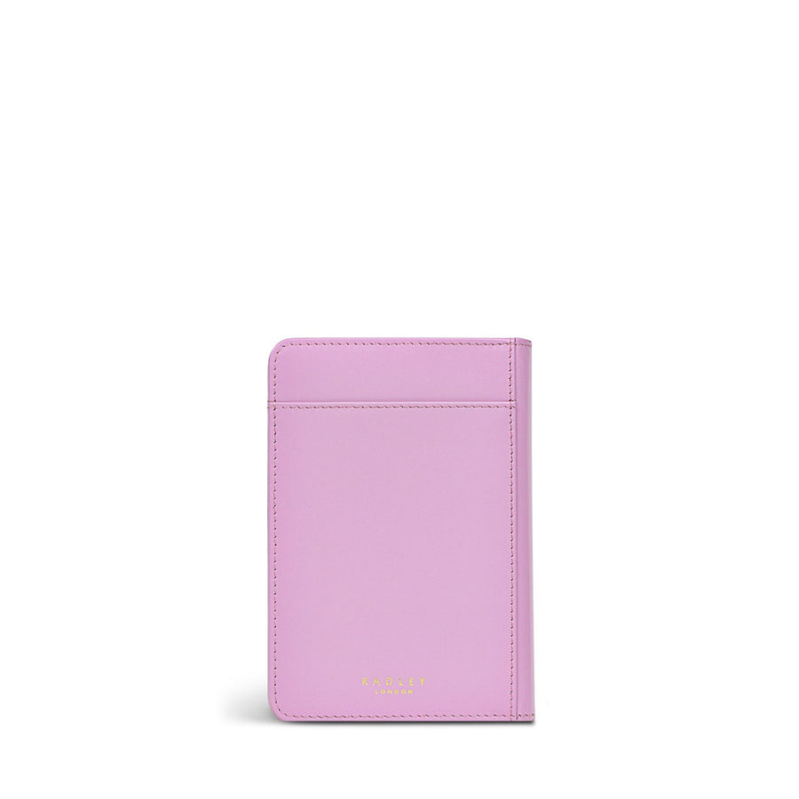 Heritage Dog Outline Leather Passport Cover in Sugar Pink - S1333679