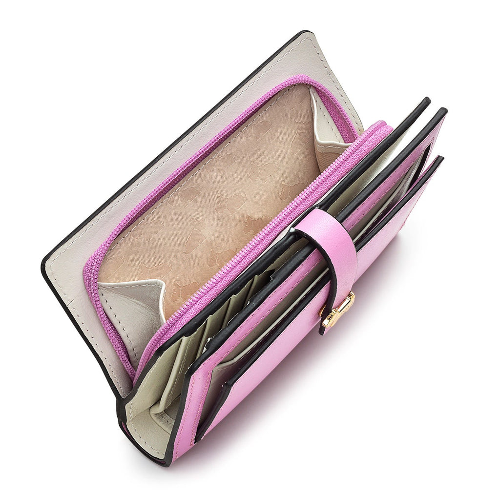 Newick Road Leather Medium Bifold Wallet in Sugar Pink - S1337679