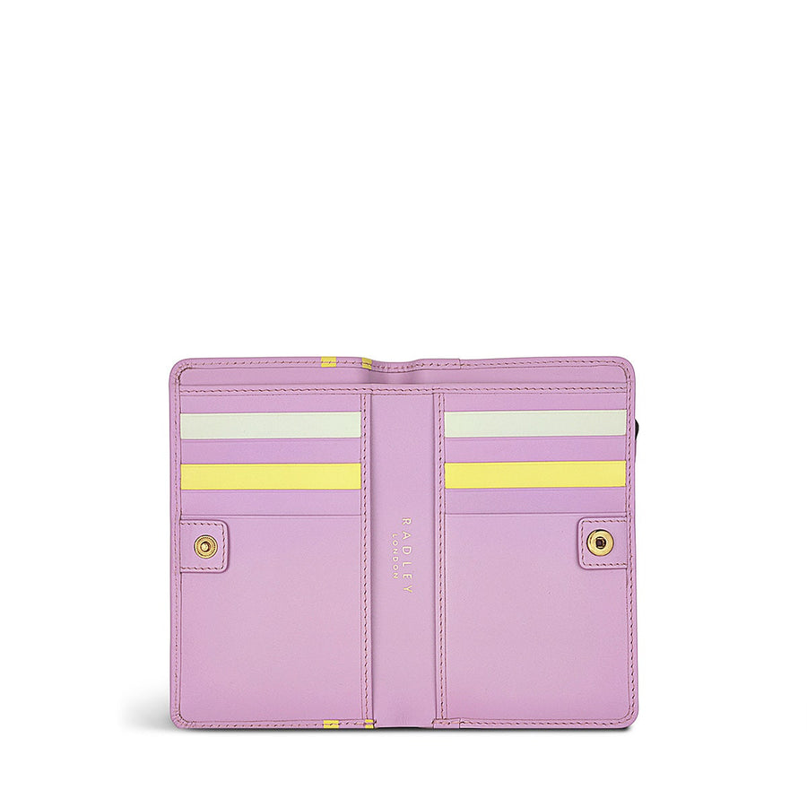 Get Your Skates On Leather Medium Bifold Wallet in Sugar Pink - S1343679