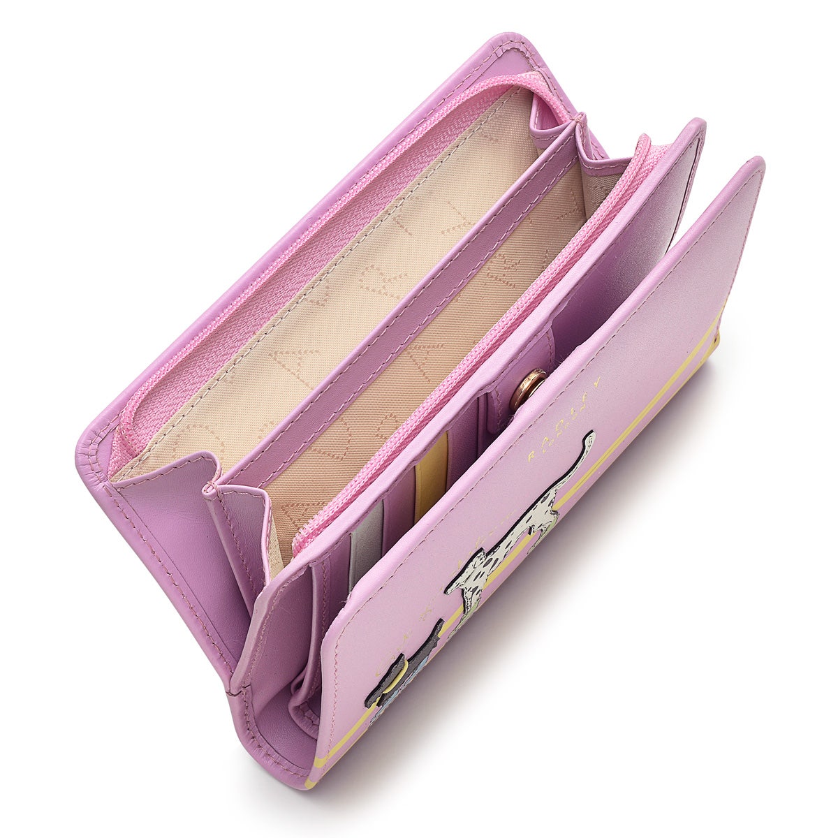 Get Your Skates On Leather Medium Bifold Wallet in Sugar Pink - S1343679