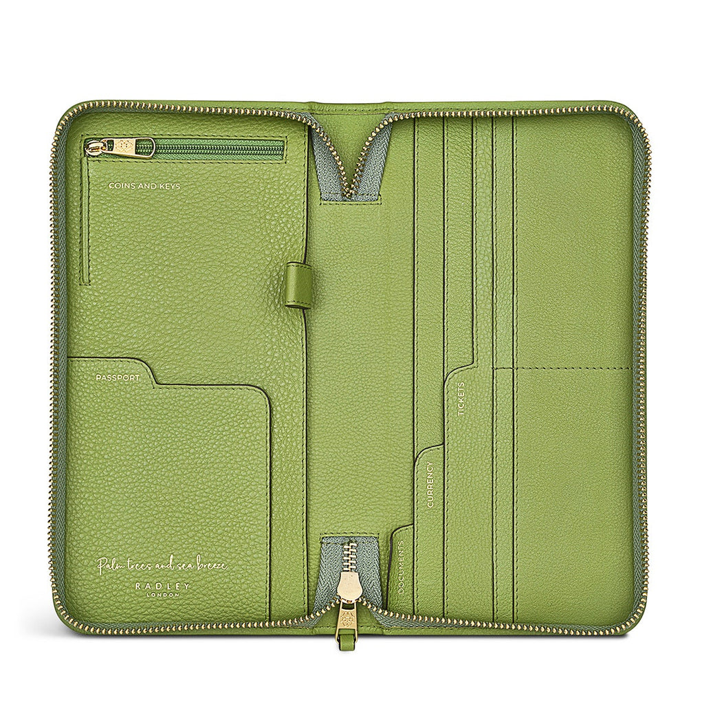 Palm Bay Leather Large Zip Around Pouch in Bonsai - S1347317