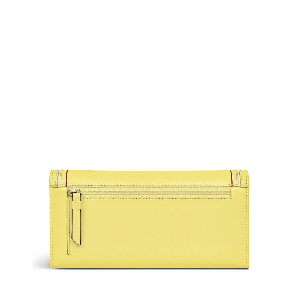 Oh Buoy Leather Large Flapover Wallet in Panna Cotta - S1364745