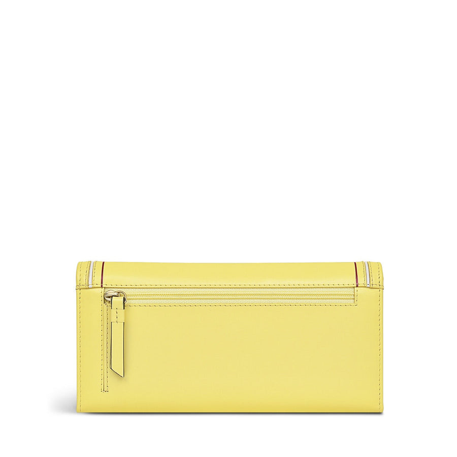 Oh Buoy Leather Large Flapover Wallet in Panna Cotta - S1364745