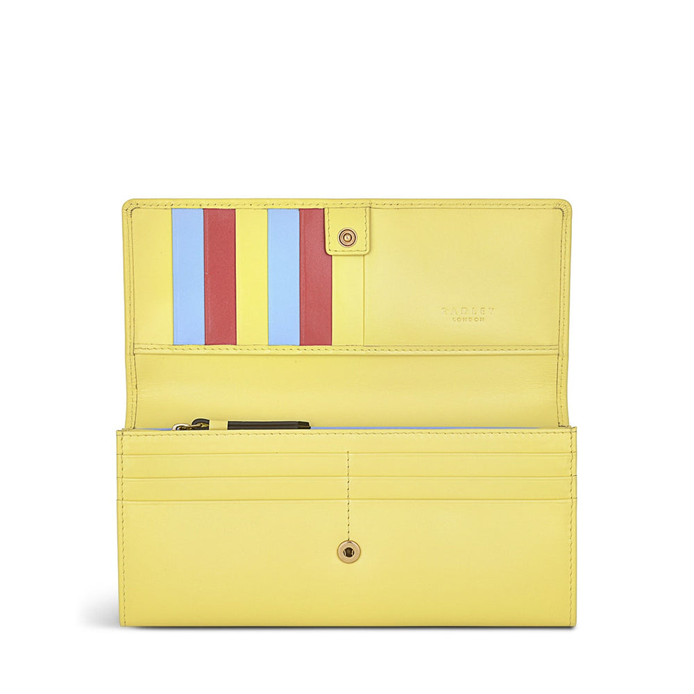 Oh Buoy Leather Large Flapover Wallet in Panna Cotta - S1364745