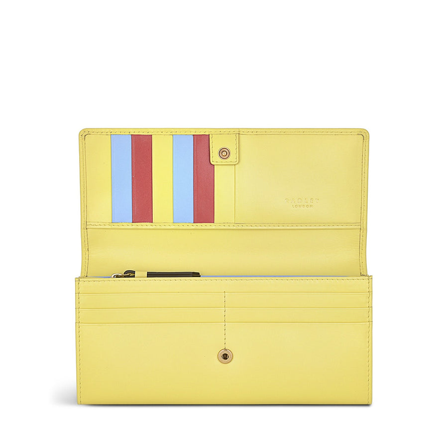 Oh Buoy Leather Large Flapover Wallet in Panna Cotta - S1364745