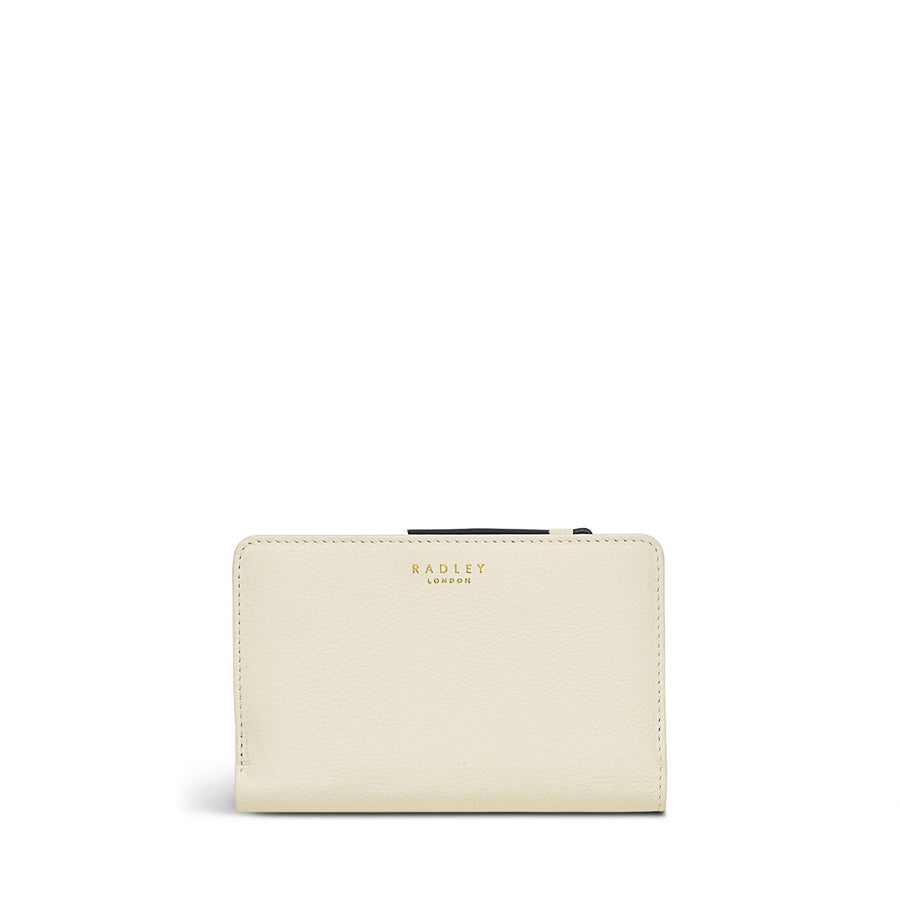 Sail Away Leather Medium Bifold Wallet in Chalk - S1368109