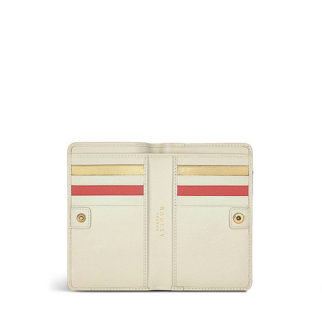 Sail Away Leather Medium Bifold Wallet in Chalk - S1368109