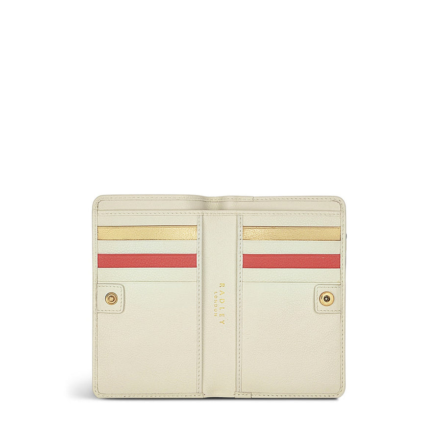 Sail Away Leather Medium Bifold Wallet in Chalk - S1368109