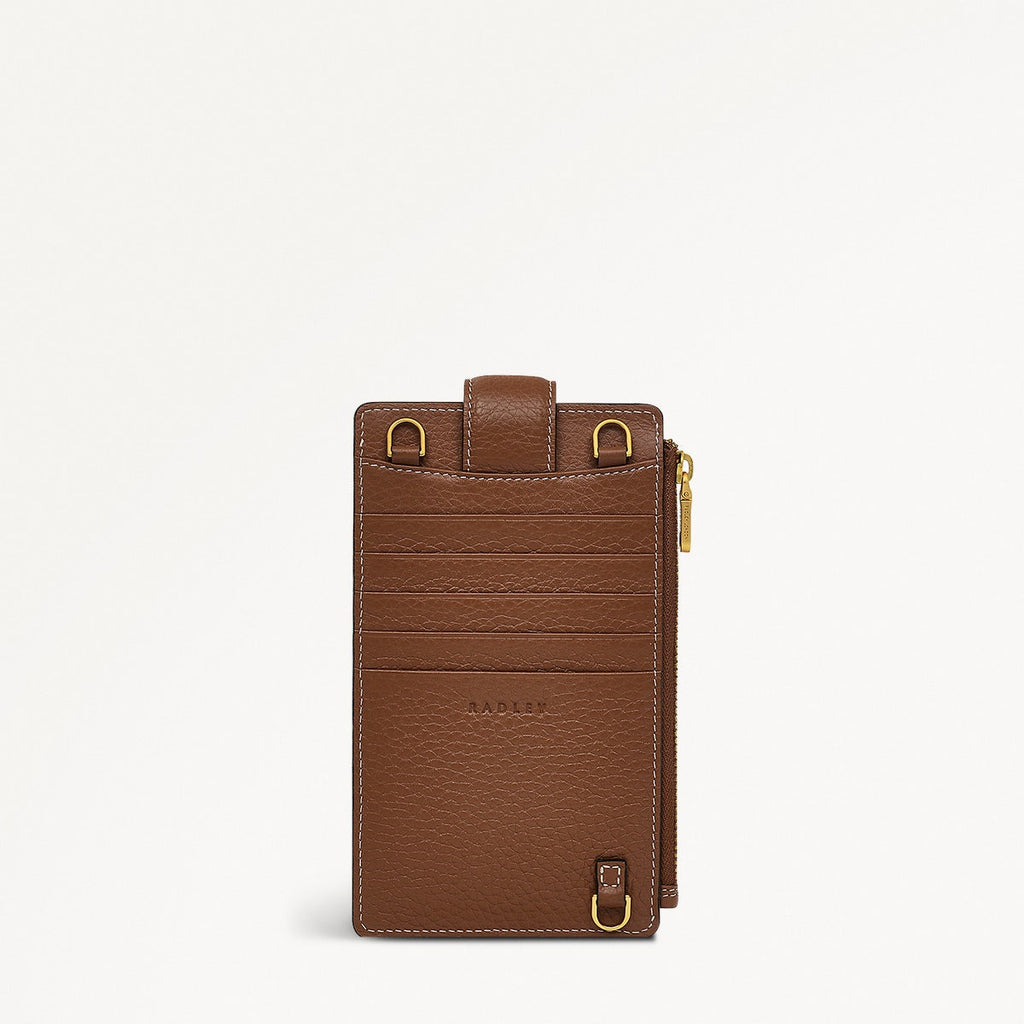 Hillgate Leather Large Phone Crossbody in Saddle - S1863211