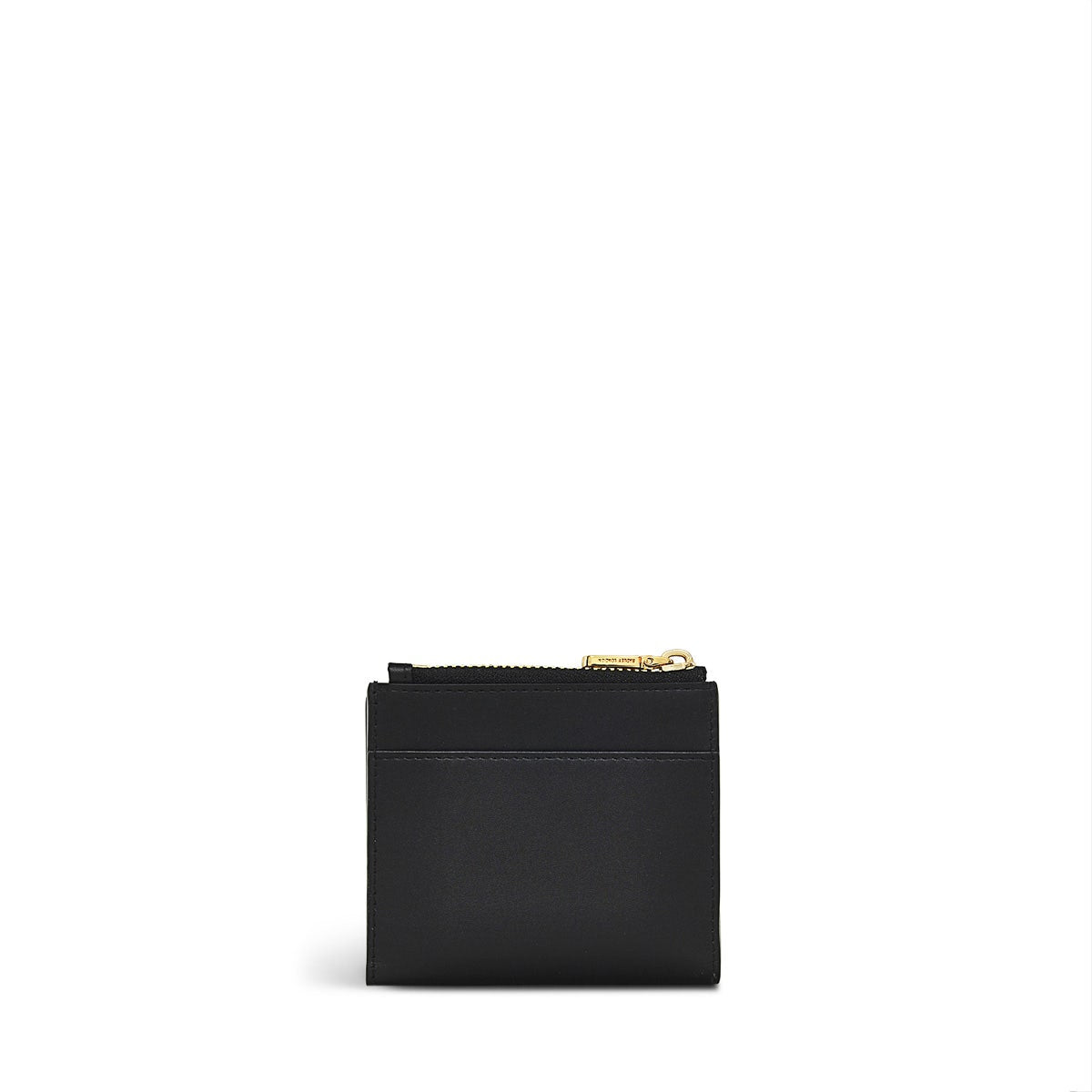 Wild Roses Leather Small Ziptop Coin Purse in Black - S1879001