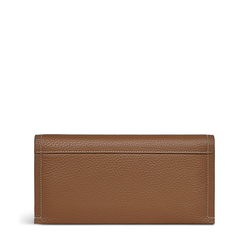 Oak Street Leather Large Flapover Wallet in Saddle - S1881211