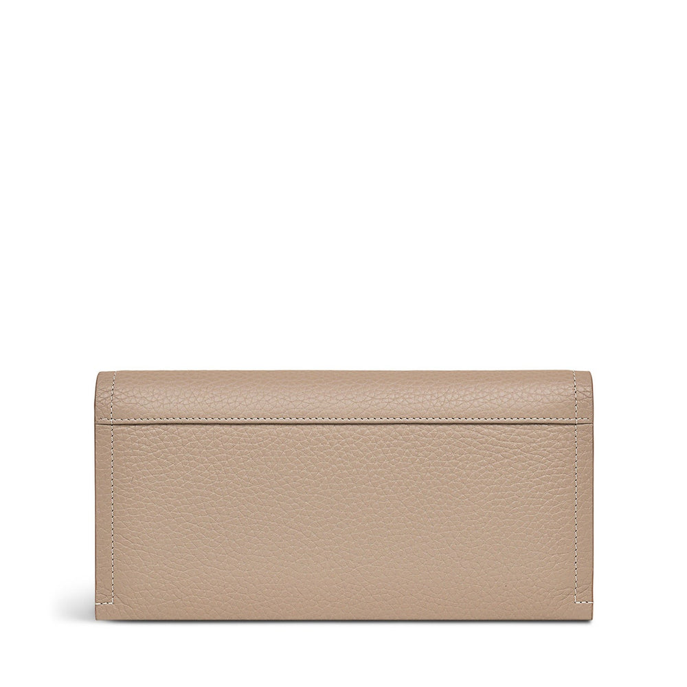 Oak Street Leather Large Flapover Wallet in Silt - S1882266