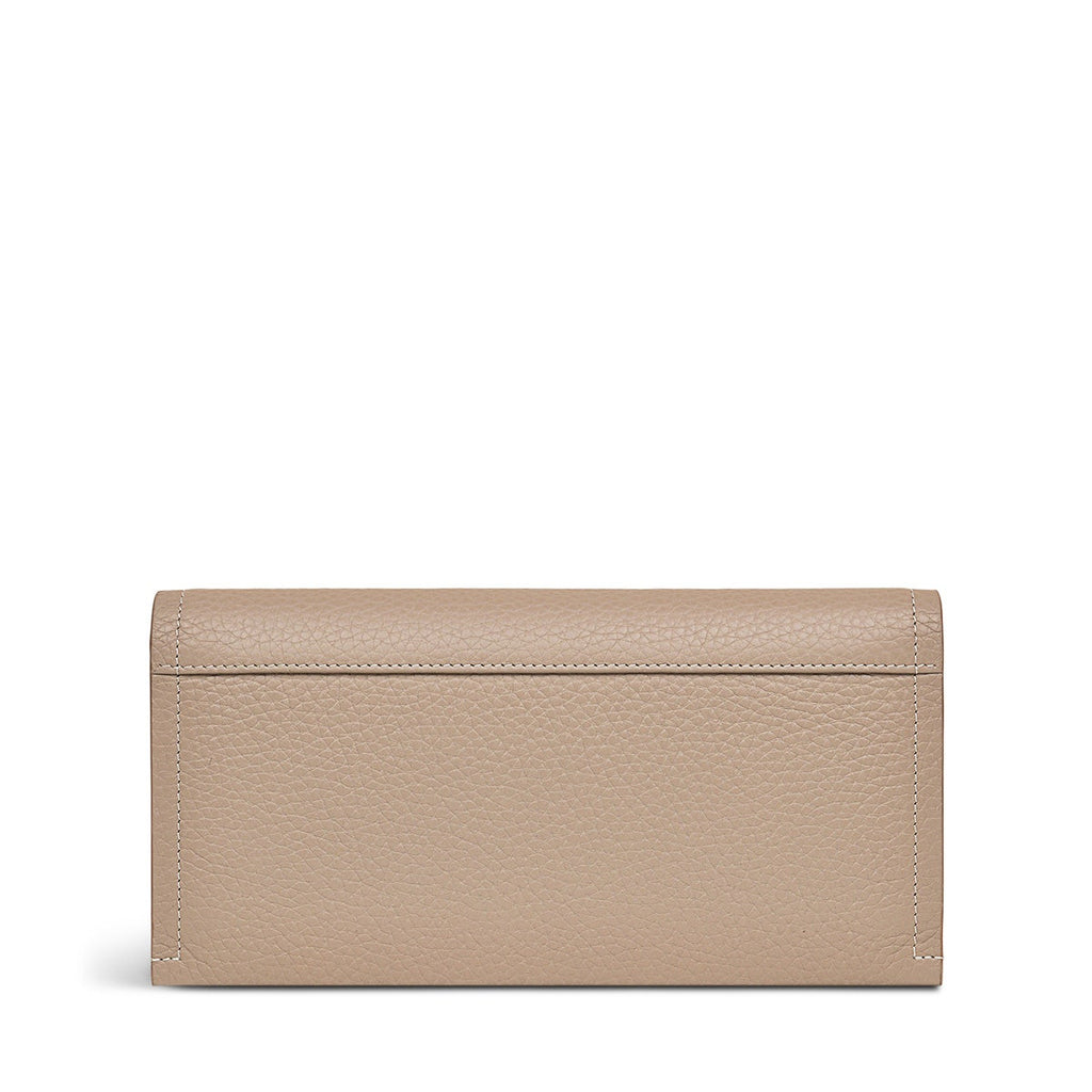 Oak Street Leather Large Flapover Wallet in Silt - S1882266