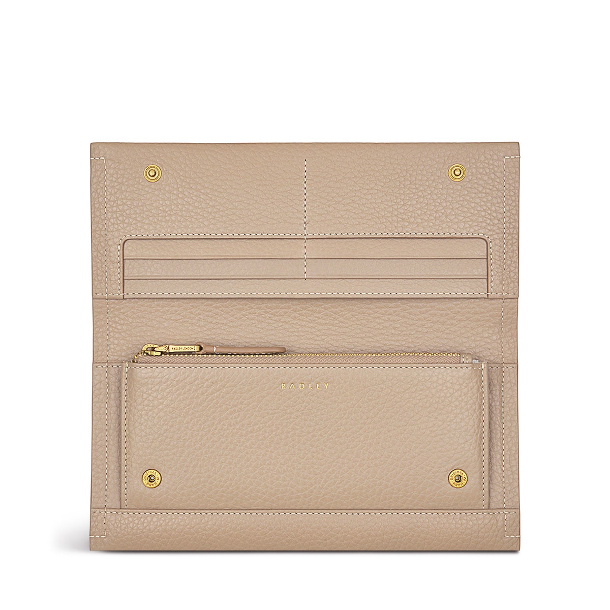 Oak Street Leather Large Flapover Wallet in Silt - S1882266