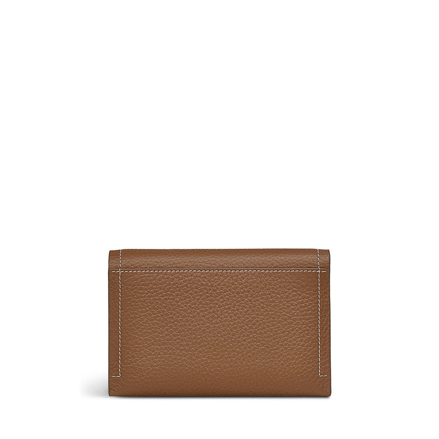 Oak Street Leather Medium Flapover Wallet in Saddle - S1885211