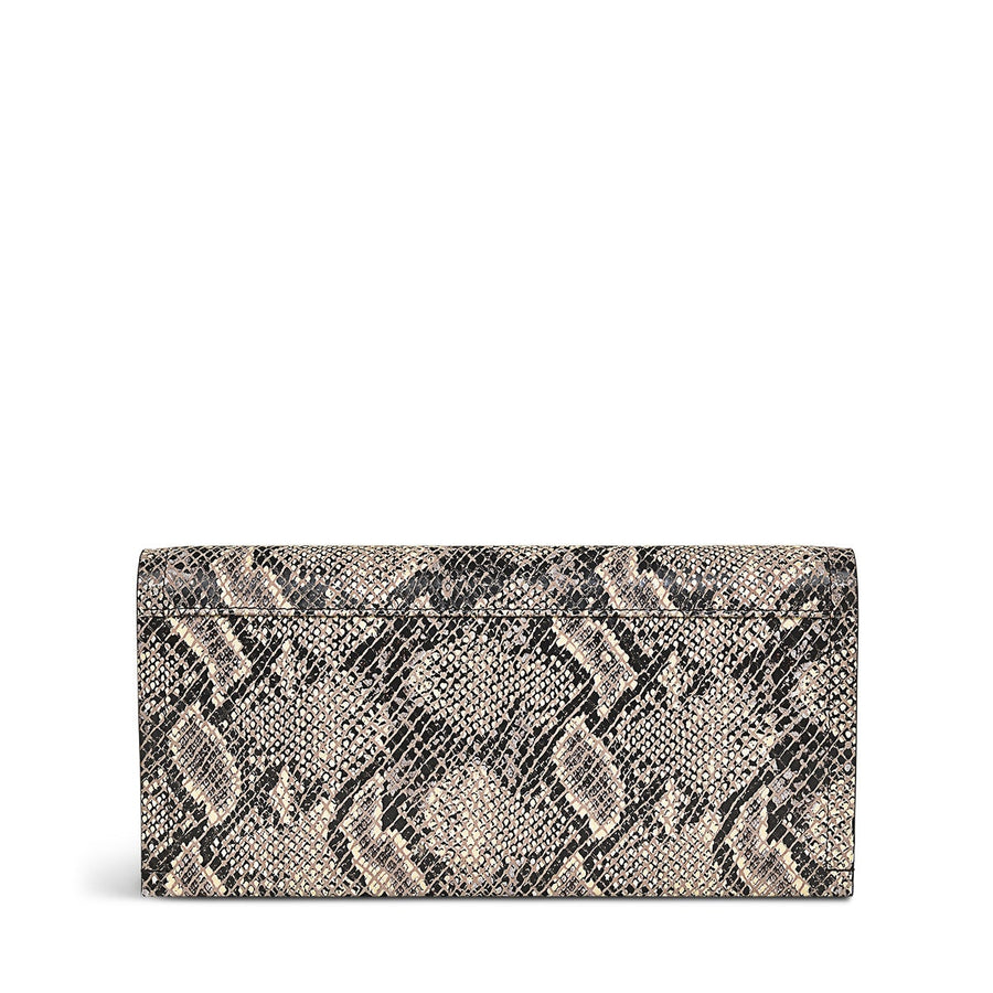 Oak Street Leather Large Flapover Wallet in Chalk - S1889109
