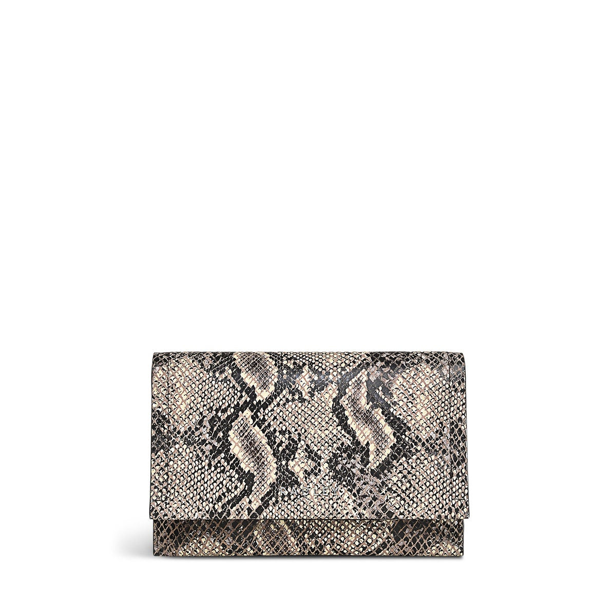 Oak Street Leather Medium Flapover Wallet in Chalk - S1890109