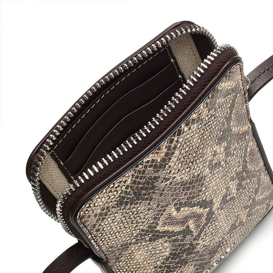 Oak Street Leather Medium Phone Crossbody in Chalk - S1891109