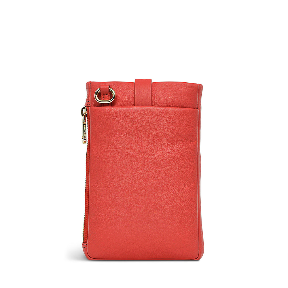 Mallow Street Leather Medium Phone Crossbody in Lava - S1896625